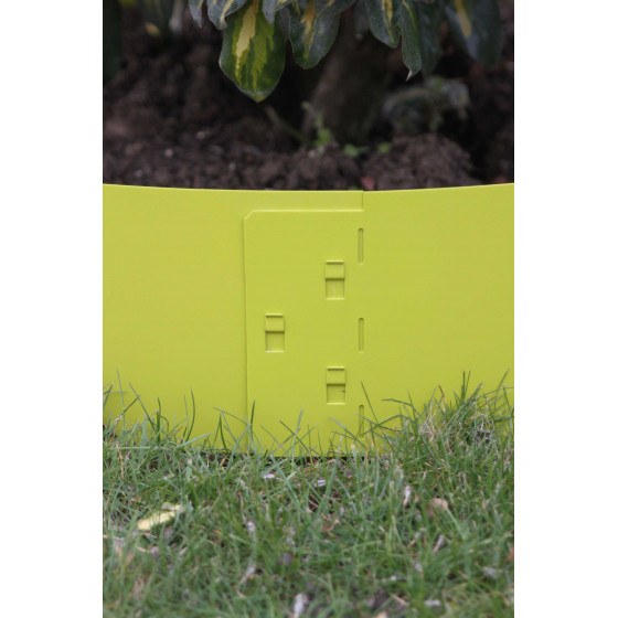 Bordure de jardin en acier vert anis H 15 cm