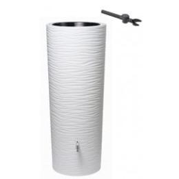 Récupérateur d'eau de pluie aspect sable 350 L blanc