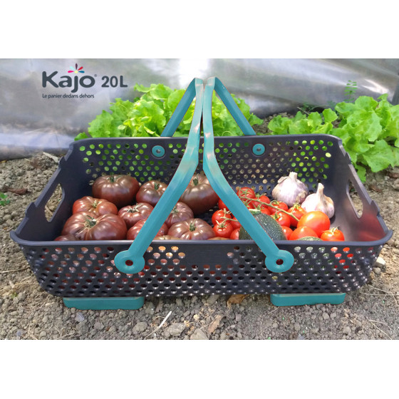 Panier de cueillette Kajo 20 L en plastique ajouré