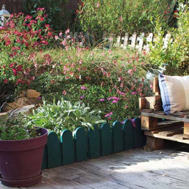 Bordurette de jardin ornementale vert H 20 cm