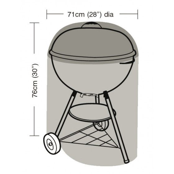 Housse de protection de barbecue ronde noire