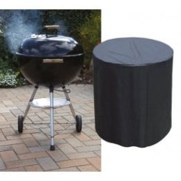 Housse de protection de barbecue ronde noire