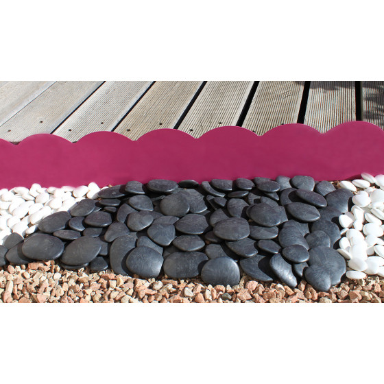 bordure jardin acier pour séparer paillage