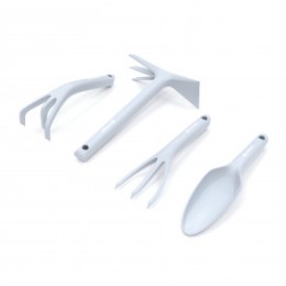 Kit 4 outils de jardinage à main et gants de jardinage