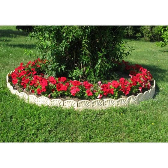 bordure ton pierre pour décorer massif de fleurs