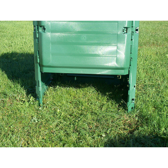 Composteur plastique vert avec trappe de récupération compost
