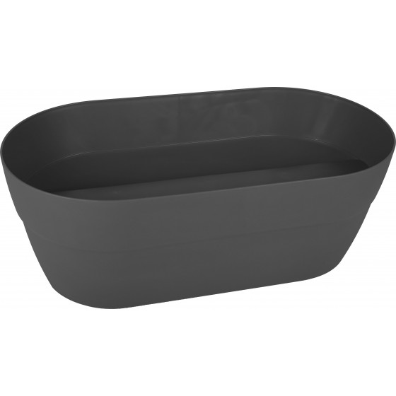 jardinière ovale gris anthracite 55 cm