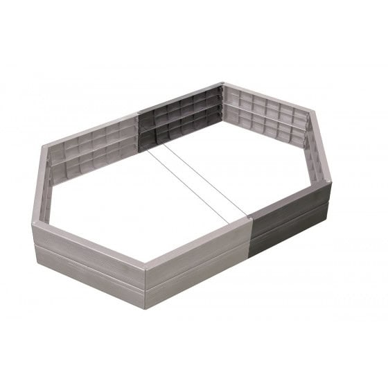 Extension carré potager hexagonal en plastique H 25 cm