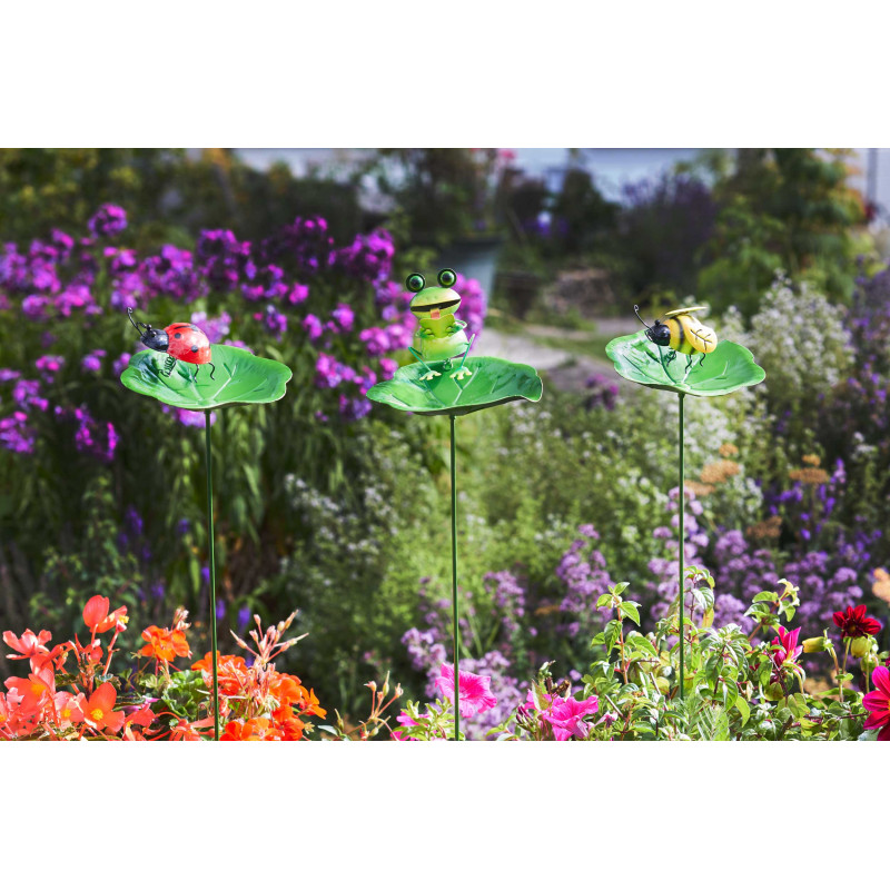 155 cm muguet fleurs Bornhöft Piquet de jardin en forme de fougère avec escargot Décoration de jardin en métal rouillé 31
