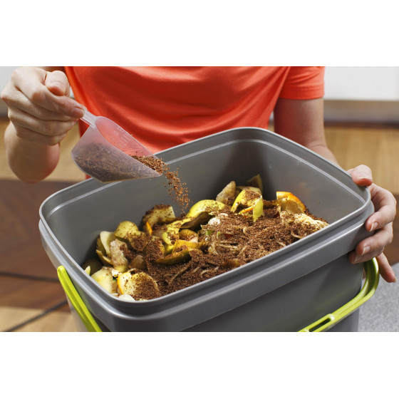 Seau de cuisine Bokashi 16 litres et sac 1 kg d’activateur de compost