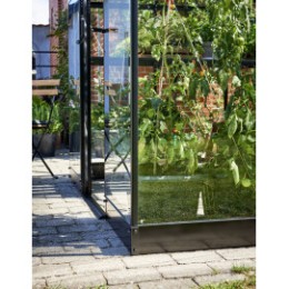 Embase en acier pour serre de jardin verre aluminium 6,4m²