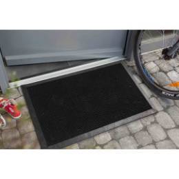 Paillasson pour intérieur et extérieur, 60 x 120 cm, gris-noir, tapis de  pied barrière