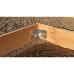 plaque à angle droit pour bordure en planche de bois