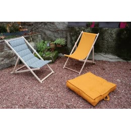 Chilienne bois en toile jaune