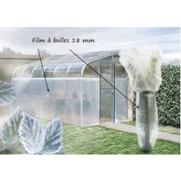Papier bulles pour isoler serre