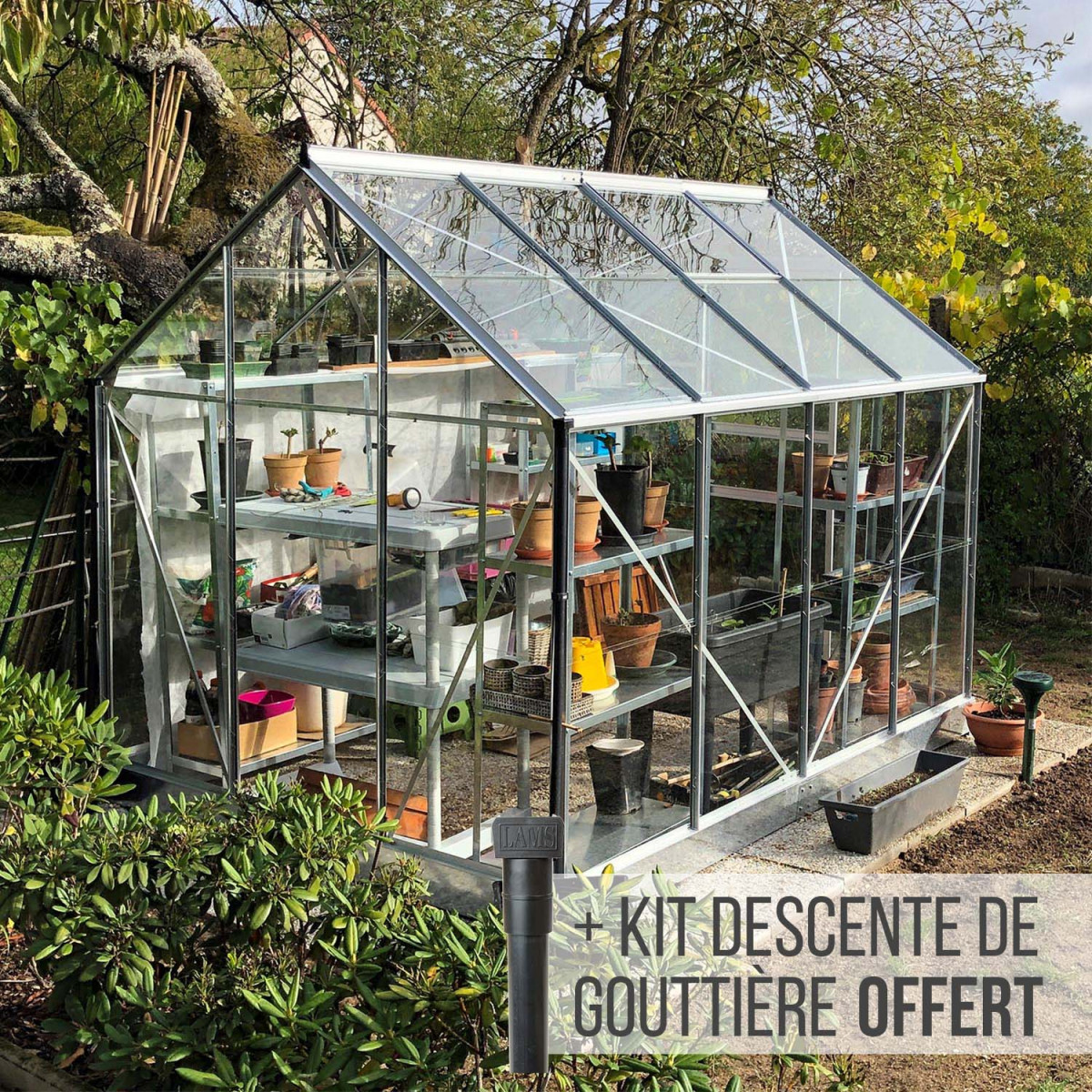 Votre serre de jardin en verre trempé et aluminium Jardin et Saisons