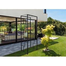 Arche de jardin métal gris anthracite