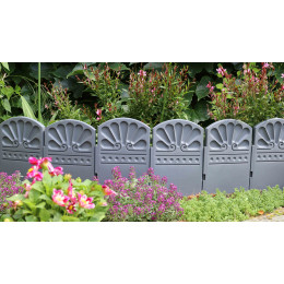 Bordure décorative de jardin gris anthracite
