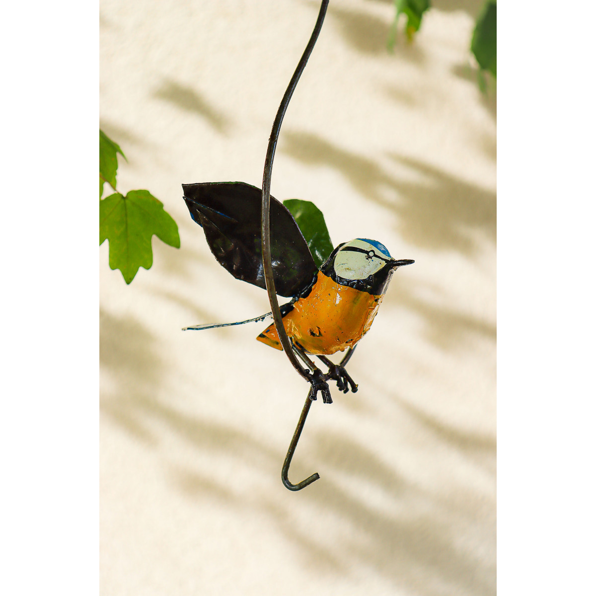 oiseaux couleur métal recyclé décoration jardin