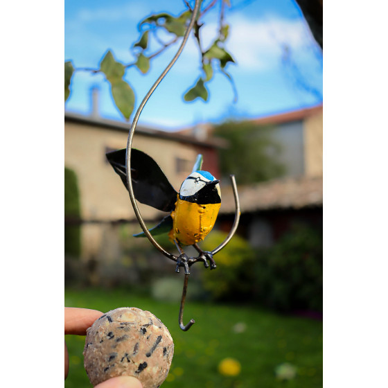 suspension oiseau avec crochet pour accrocher boule de graisse