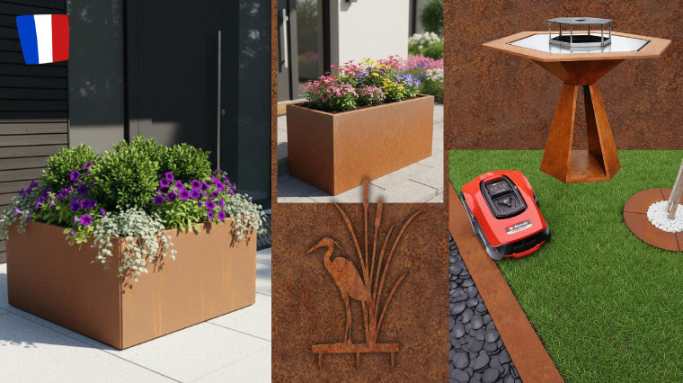 L'acier corten au jardin : bordures, bacs et déco extérieure...