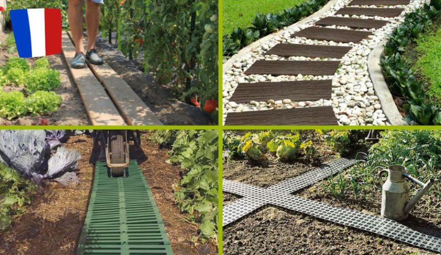 Créer un chemin potager pour circuler les pieds au sec !